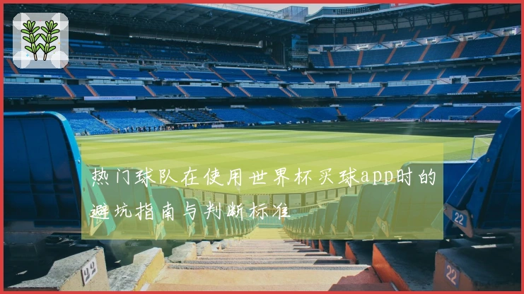 热门球队在使用世界杯买球app时的避坑指南与判断标准